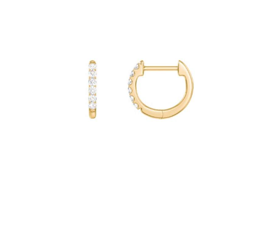 10K Diamond Small Huggies