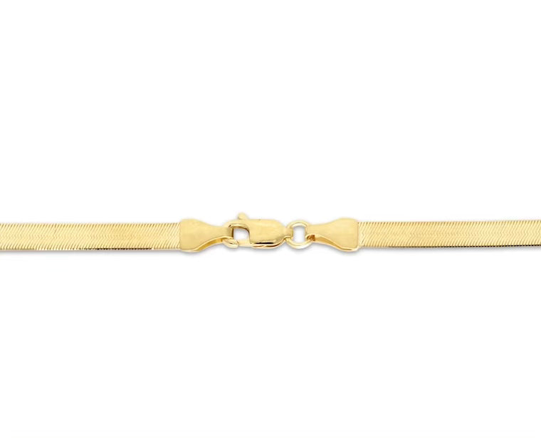 10K 4.6mm Harringbone Necklace