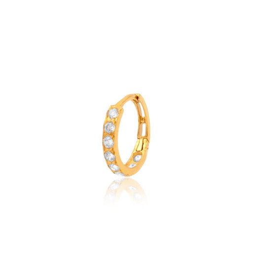 10k Yellow Gold CZ Nose Ring