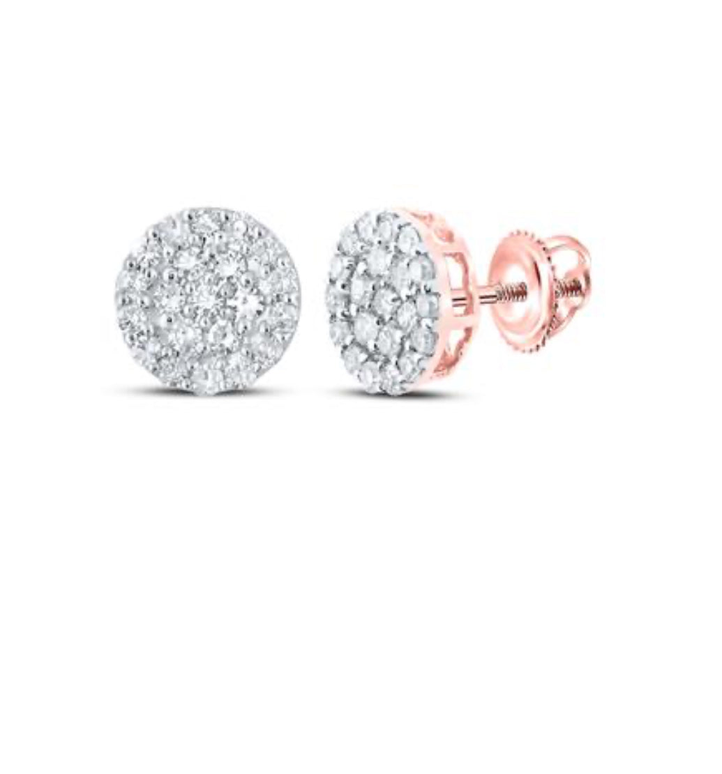 10K Round Diamond Studs Earrings