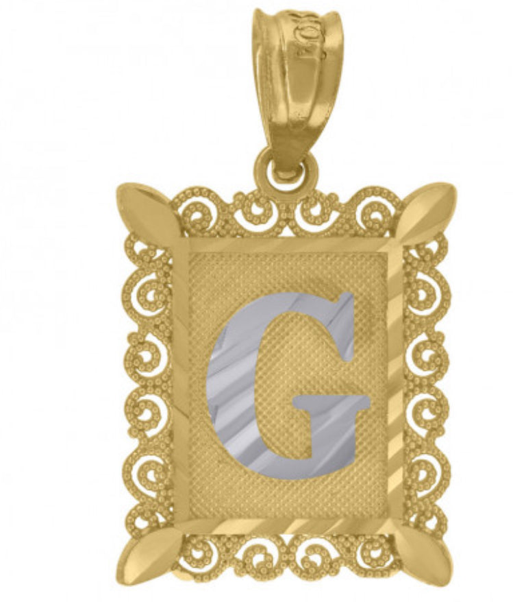10K Yellow Gold “G” Initial