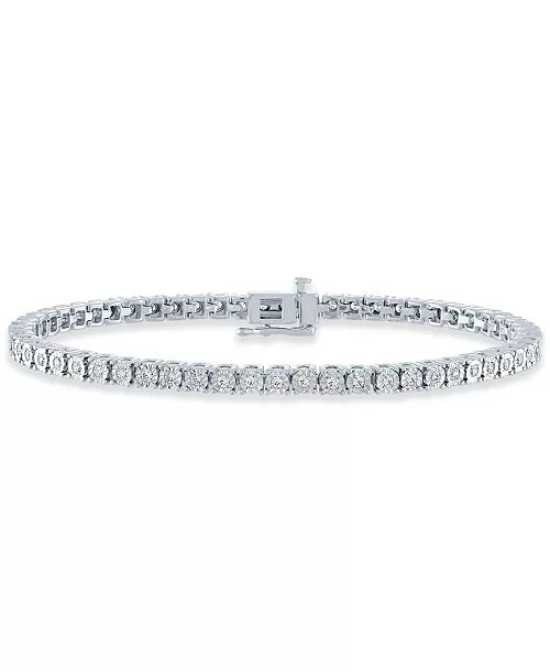 Sterling Silver Diamond Tennis Bracelet