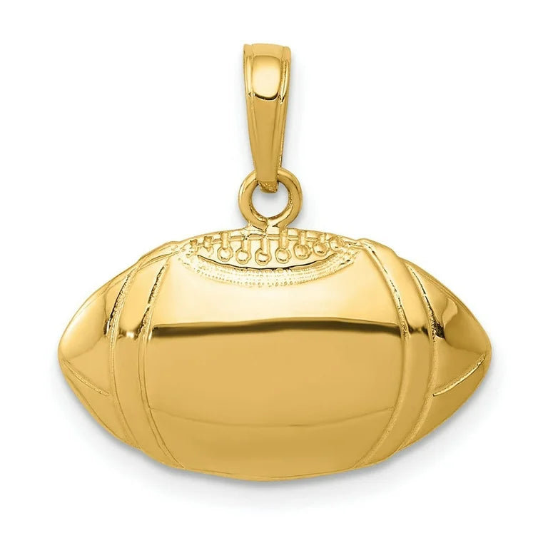 10K Yellow Gold Football Charm