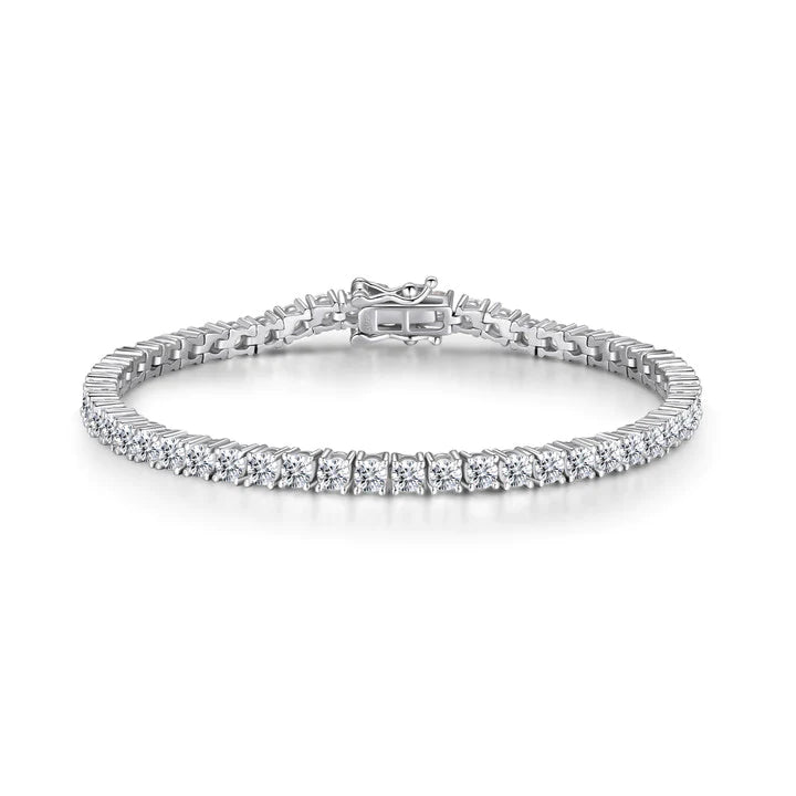Sterling Silver 4mm Moissanite Tennis bracelet