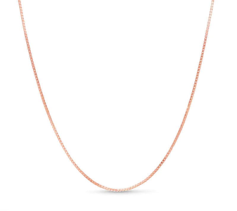 10k Rose Gold Box Chain 0.50mm