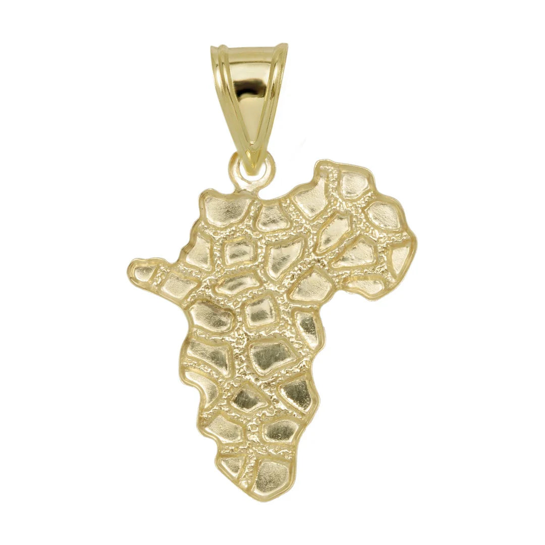 10K Nugget Africa Charm