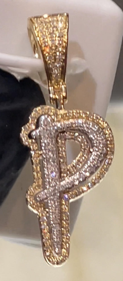10K Diamond "P" Initial Charm