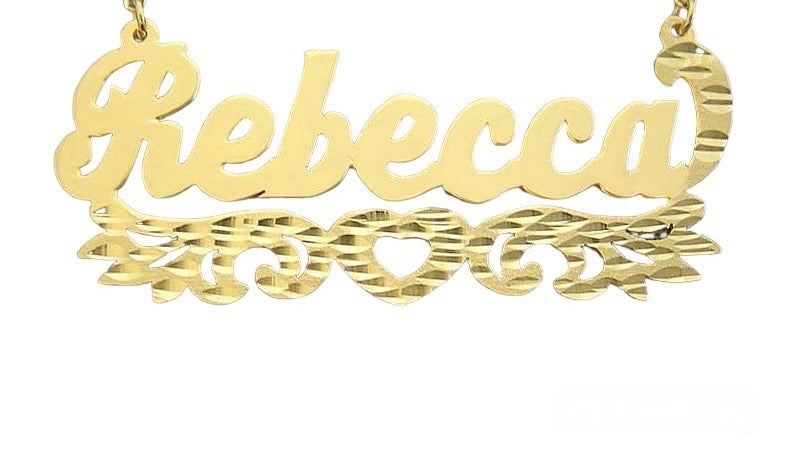 10K Yellow Gold Customized Nameplate