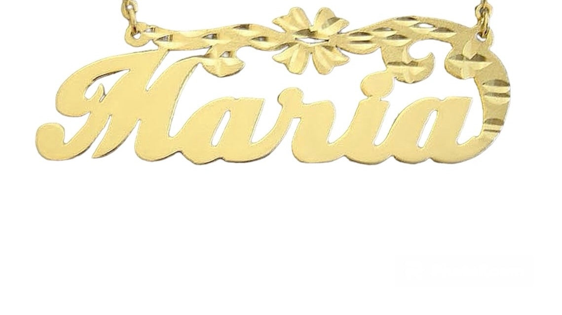 10K Yellow Gold Customized Nameplate