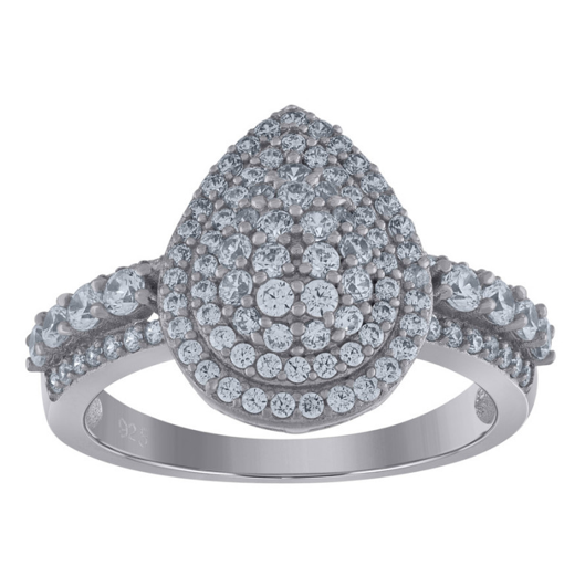 Sterling Silver Tear Drop Ring