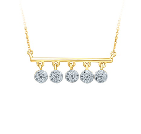10K Yellow Gold Diamond Necklace