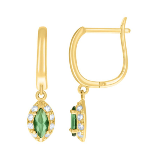 10K Yellow Gold Fashion Latch Earrings