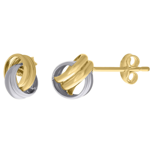 14K Yellow Gold Love Knots Earrings