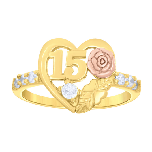 14K Sweet 15 Anos Birthday Ring