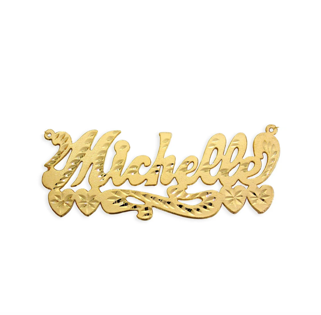 10K Yellow Gold Single Namplate