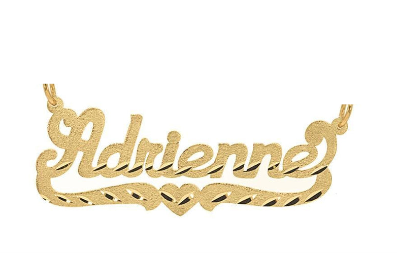 10K Yellow Gold Customized Nameplate