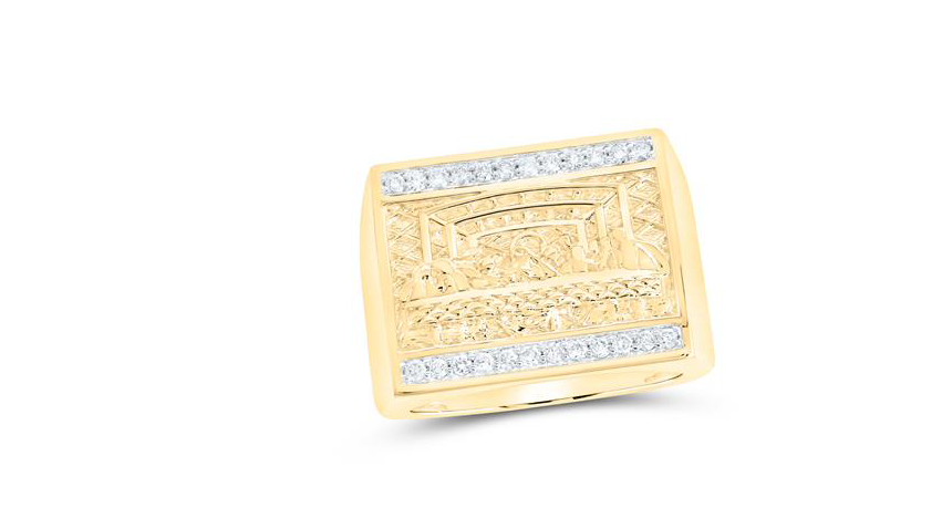 10k Last Supper Diamond Ring