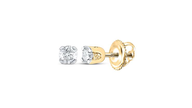 14K Round Diamond Supreme Solitaire Studs
