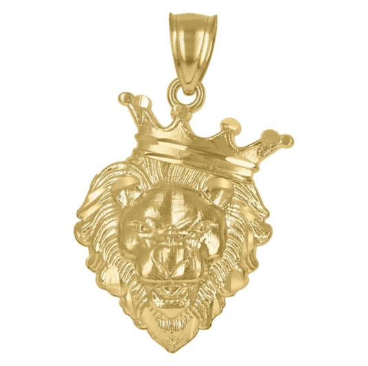 10K Lion Face Charm