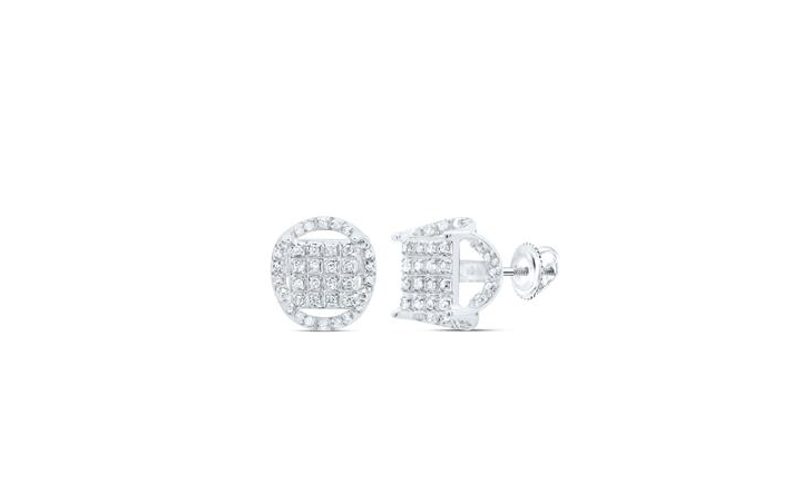 10K Round 1/5 Cttw Diamond Fashion Earrings