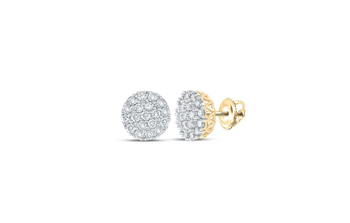 10k Round Diamond Studs Earrings