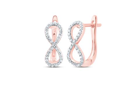10k Infinity Diamond Fashion Earrings