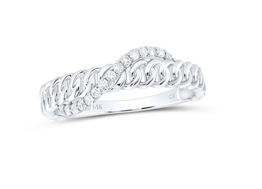 10K Carrisaa Fashion 1/6 Cttw Round Diamonds Band