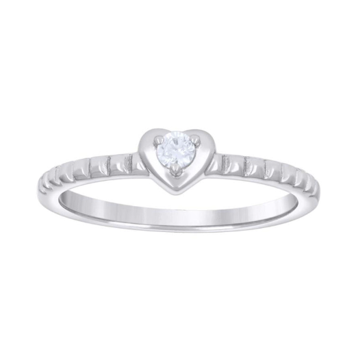 Sterling Silver White Sapphires Promise Ring