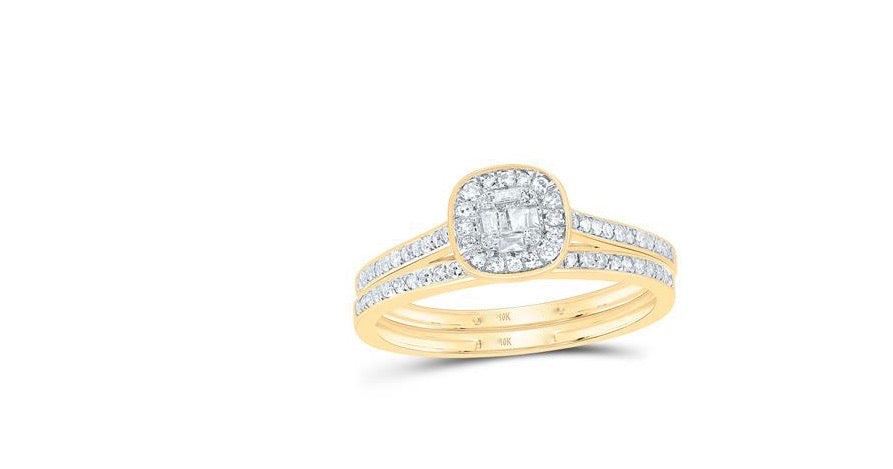 10k Cushion Bridal Duo Set