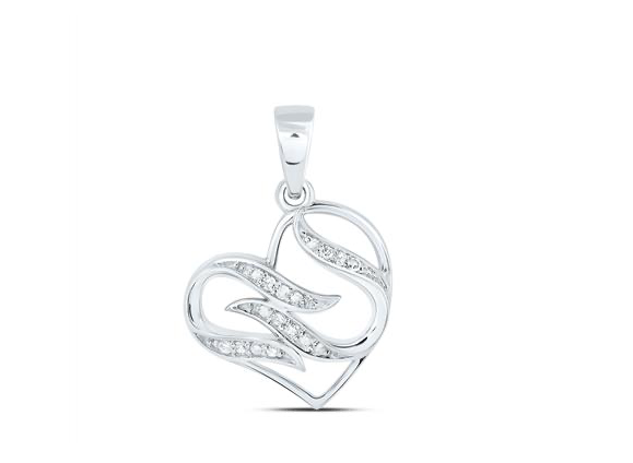 10K Gold Heart Diamond Pendant – 1/20 CTTW