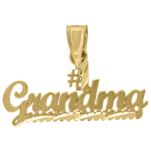 10k #1 Grandma Charm Pendant