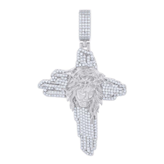 Sterling Silver Cross Jesus Religious Pendant