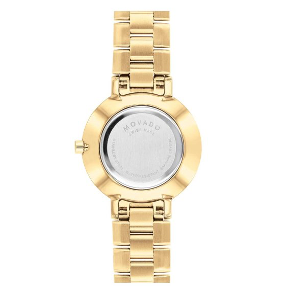Movado Women’s Diamond Yellow Gold-Tone Bracelet Watch