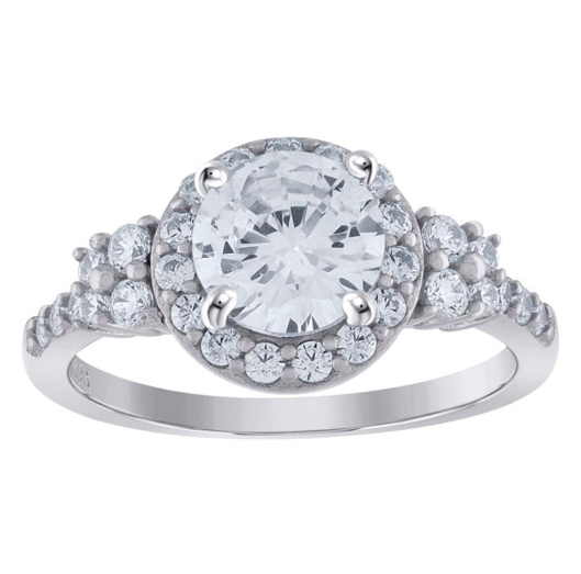 Sterling Silver Moissanite Ring