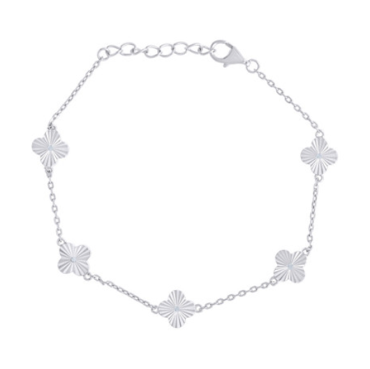 Sterling Silver Clover Bracelet