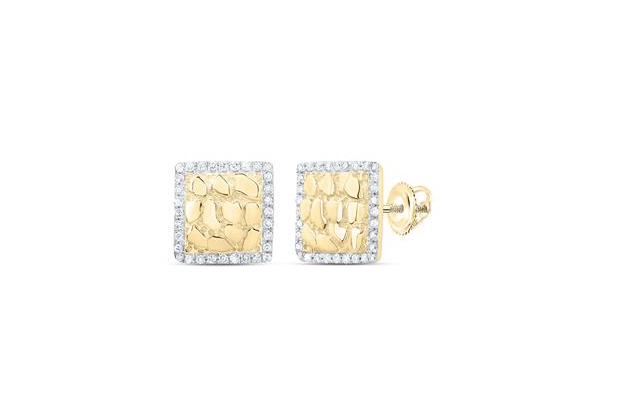 10K Nugget Earrings