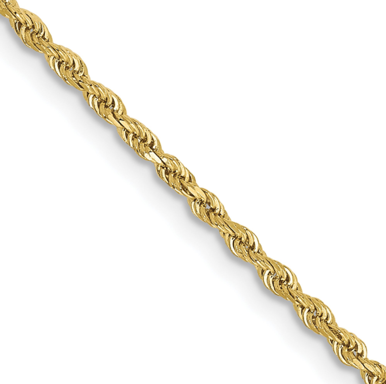 10k Solid Rope Chain 1.5mm
