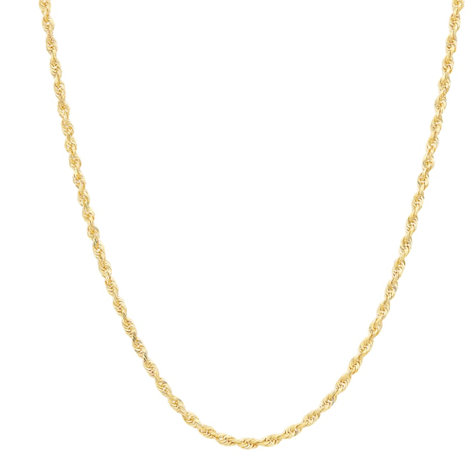 10K Solid Rope Chain 2.2mm