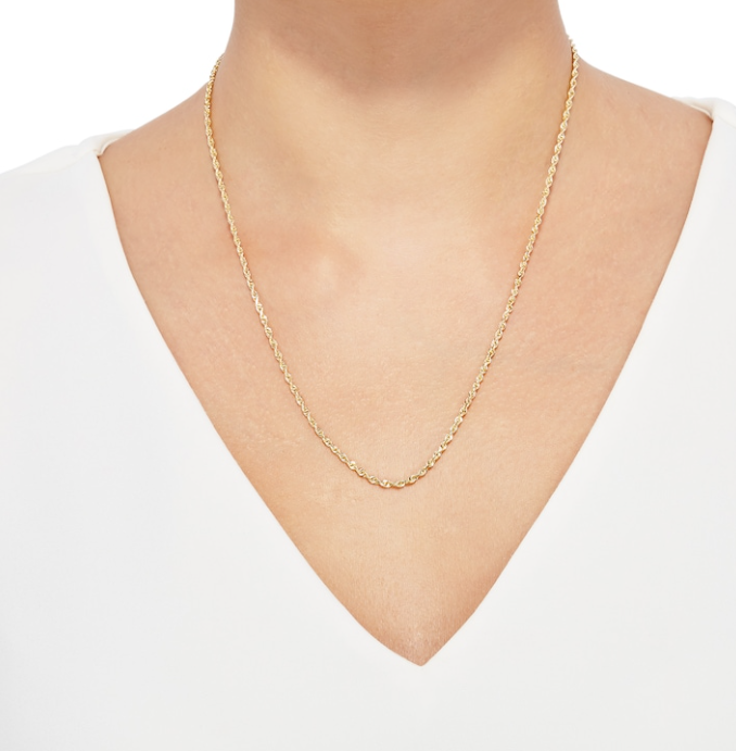 10K Solid Rope Chain 2.2mm