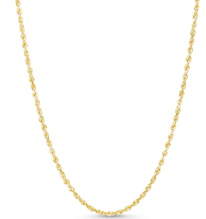 10K Hollow Rope Chain 2.5mm
