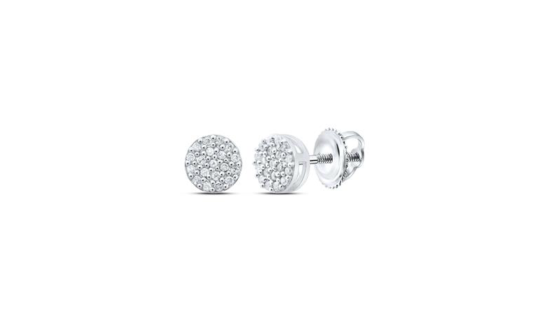 Sterling Silver Round Diamonds Studs Studs