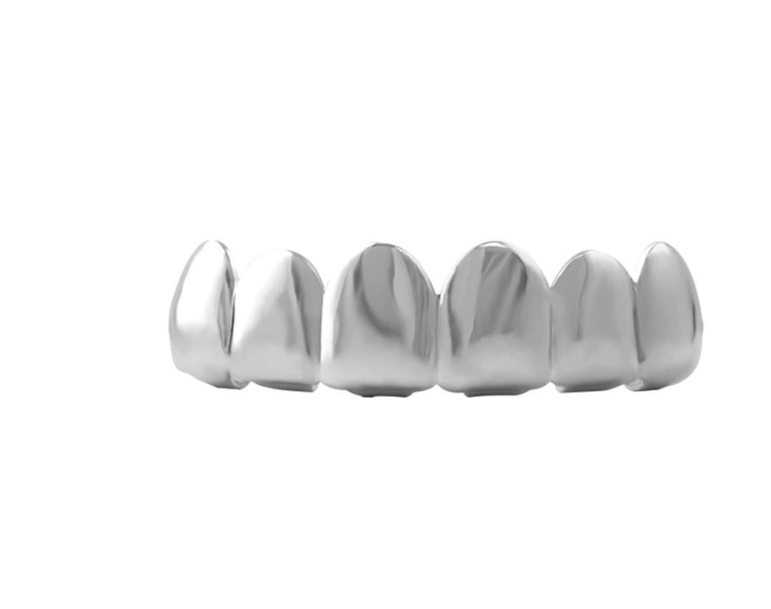 Silver Tone 6 Top Grillz