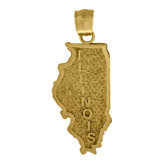 10K Yellow Gold Illinois State Charm