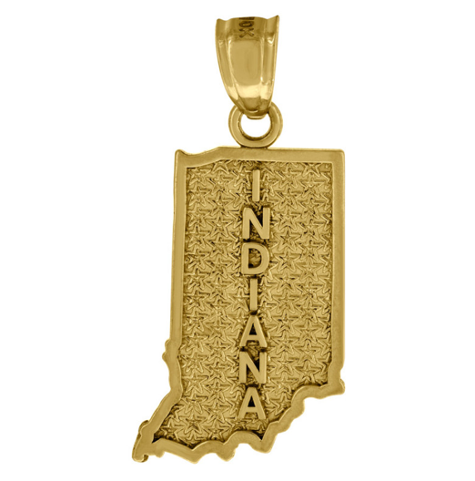 10K Yellow Gold Indiana State Charm