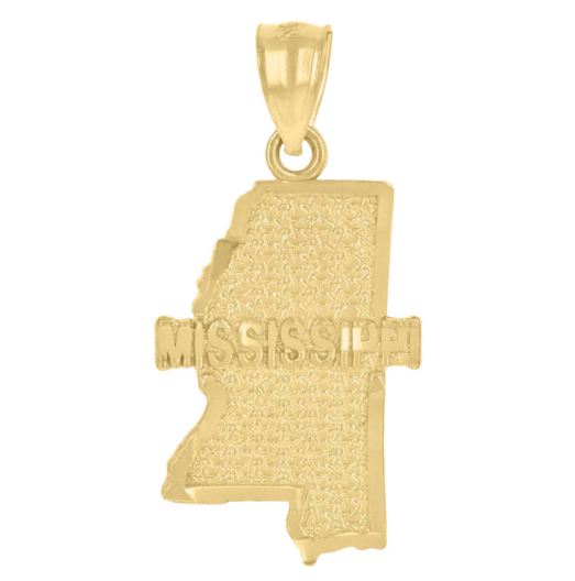 10K Yellow Gold Mississippi State Charm