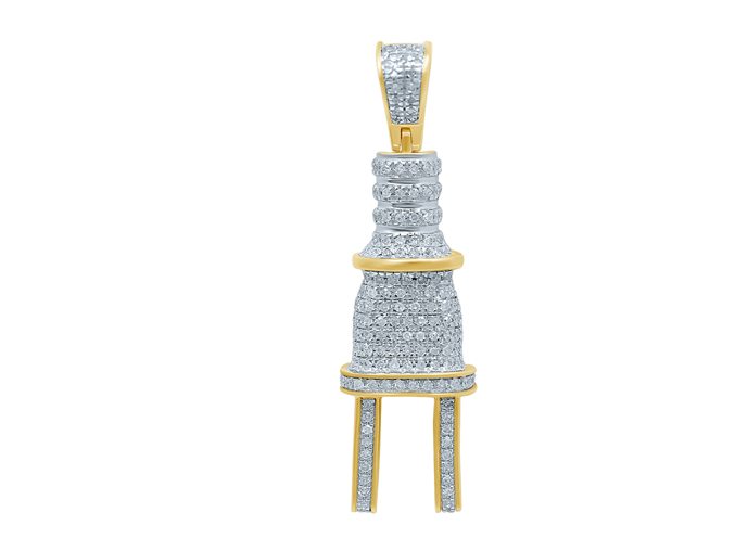 10k Yellow Gold Diamond Plug Charm