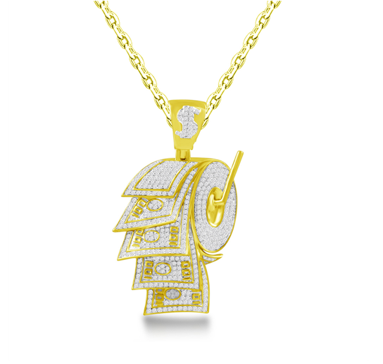 Dollar Bill Toilet Paper Roll Charm 2-7/8 CTW T.W
