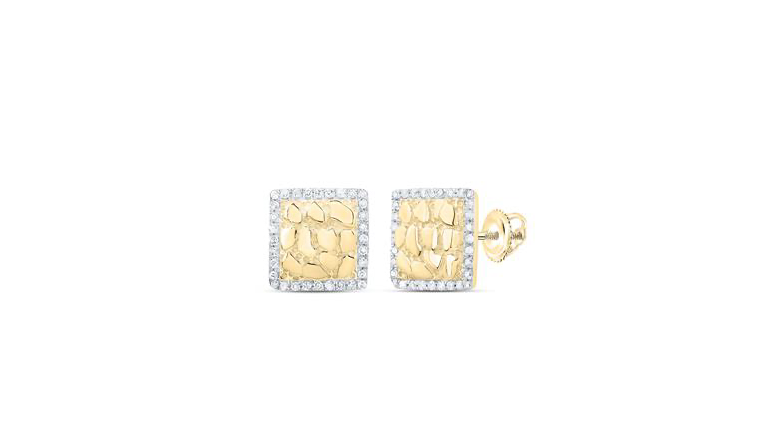 10K Nugget Earrings
