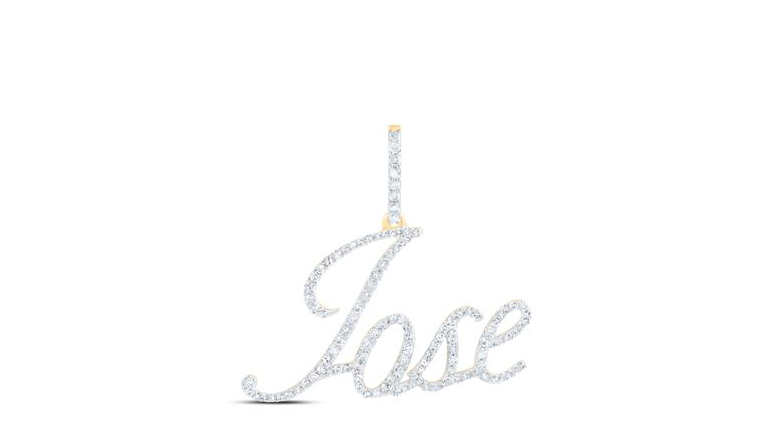 10K Jose 5/8 Cttw Diamond Name Pendant