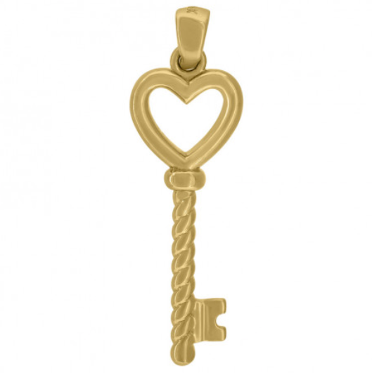 14K Key to My Heart Key Charm